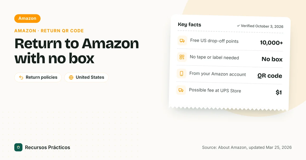 Amazon return with a QR code: no box, tape or label needed, free drop-off at more than 10,000 US locations including The UPS Store, Whole Foods, Kohl’s, Staples and FedEx Office