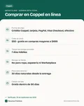 Ficha con los datos clave: Cómo comprar en Coppel en línea: Crédito Coppel, pagos, recoger en tienda y devoluciones