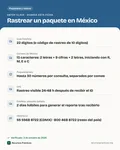 Ficha con los datos clave: Rastrear paquete en México: Estafeta, DHL, FedEx, Correos de México, J&T y más
