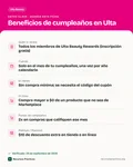 Ficha con los datos clave: Regalo de cumpleaños de Ulta 2026: quién califica, cómo canjearlo y qué regalos hay